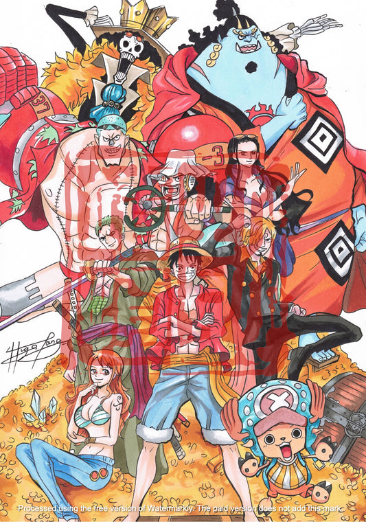 One Piece Strawhat Crew Art Print by Hugo219.draws